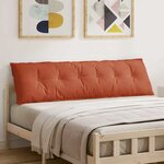vidaXL Coussin de Dos Rouge orange 180 x 50 cm Tissu en velours côtelé