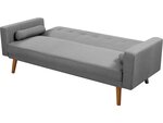 Canapé clic-clac "banny" - 188 x 80 x 108 cm - 3 places - gris clair