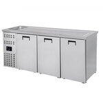 Refroidisseur de boisson avec evier - 3 portes - combisteel - r290 - acier inoxydable32100 mmpleine/battante 2500x700x950mm