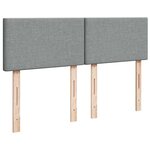 vidaXL Sommier à lattes de lit avec matelas Gris clair 140x200cm Tissu