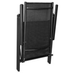 vidaXL Chaises pliables de jardin lot de 2 Aluminium et textilène Noir