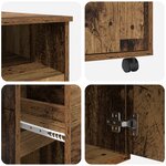 vidaXL Bureau marron Bois ancien Panneau de particules  Métal Standard