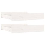 vidaXL Tiroirs de lit 2 Pièces blanc Bois de pin massif