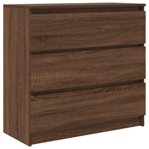 vidaXL Buffet chêne marron 80x35x76 cm bois d'ingénierie