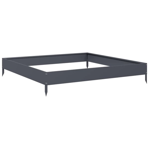 vidaXL Lit surélevé de jardin anthracite 100x100x18 5 cm acier