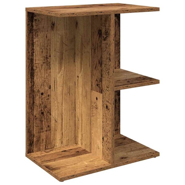 vidaXL Table de chevet vieux bois 46 5x29x61 cm bois d'ingénierie