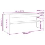 vidaXL Meuble TV Chêne fumé 100 x 30 x 40 cm Bois d'ingénierie