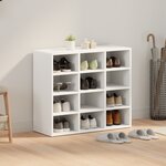 vidaXL Cabinet à chaussures Blanc 103x30x51 cm Bois d'ingénierie