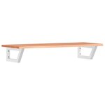 vidaXL Étagère de vasque murale acier et bois de chêne massif