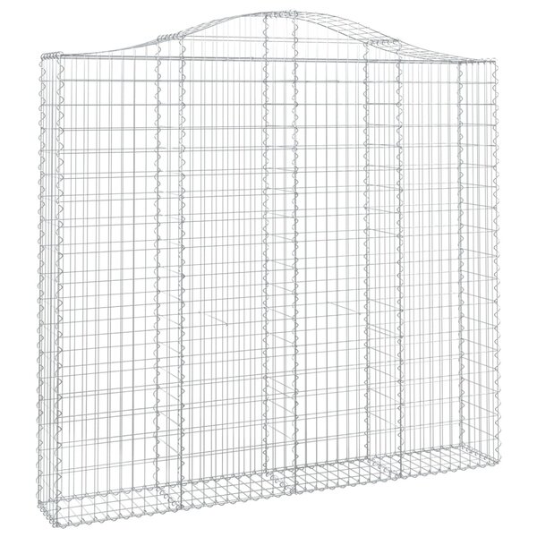 vidaXL Panier de gabions arqué 200x30x180/200 cm Fer galvanisé