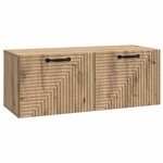 vidaXL Meuble TV mural 78 5 x 31 x 30 cm Chêne artisanal