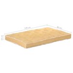 vidaXL Coussin de canapé palette Jaune 120x80x10 cm