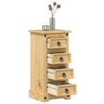 vidaXL Table de chevet Corona 35x32 5x74 cm bois de pin massif