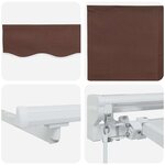 vidaXL Auvent Rétractable Marron 400x200 cm tissu