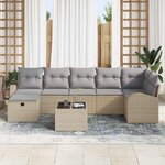 vidaXL Ensemble de Canapés avec coussin Beige et Gris clair polyrotin