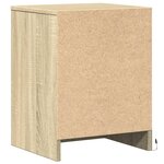 vidaXL Armoires de chevet et lumières LED 2 Pièces chêne sonoma