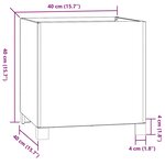 vidaXL Jardinières avec pieds 2 Pièces Rouillé 40x40x40 cm Acier corten