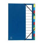 Trieur Rigide Ordonator Dos Extensible 12 Compartiments - Bleu - X 6 - Exacompta