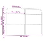 vidaXL Tête de lit chêne marron 160 cm acier et bois d'ingénierie