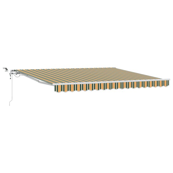 vidaXL Auvent rétractable automatique avec LED vert et jaune 400x350 cm