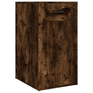 vidaXL Armoire de bureau Chêne fumé 40x49x75 cm Bois d'ingénierie
