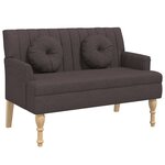 vidaXL Banc avec coussins marron foncé 113x64 5x75 5 cm tissu