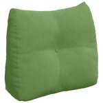 vidaXL Coussin de Dos Vert clair 60 x 24 x 50 cm Velours