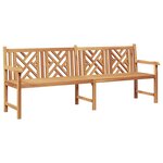 vidaXL Banc de jardin Marron 228 x 60 x 90 cm Bois de teck solide