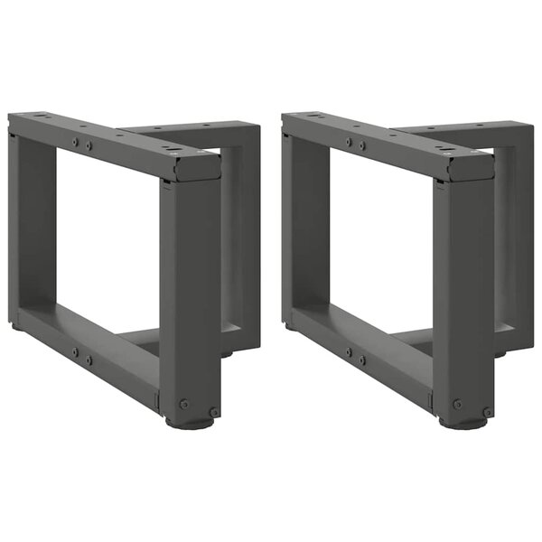 vidaXL Pieds de table basse en T 2 pièces anthracite 50 x 25 x (30-31) cm acier