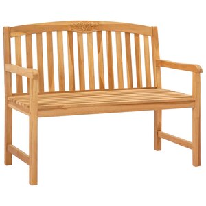 vidaXL Banc en Bois Sculpté en Rose 114 x 60 5 x 95 cm Naturel