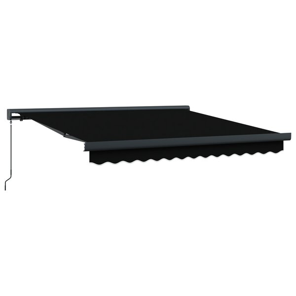 vidaXL Store manuel rétractable noir 350x250 cm