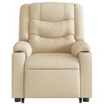 vidaXL Fauteuil inclinable de massage électrique Crème Tissu