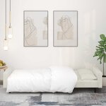 vidaXL Canapé-lit à 2 places avec deux oreillers crème velours