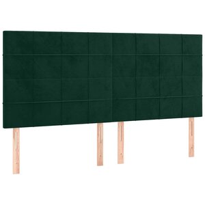 vidaXL Tête de lit Vert foncé 160x5x118/128 cm Velours
