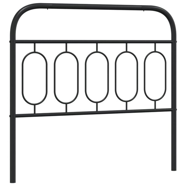 vidaXL Tête de lit de remplacement métal noir 107 cm