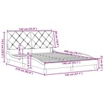 vidaXL Cadre de lit sans matelas taupe 140x200 cm tissu