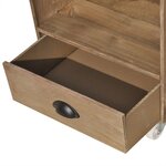 vidaXL Table de chevet Bois massif marron