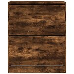 vidaXL Armoire à chaussures chêne fumé 80x34x96 5 cm bois d'ingénierie