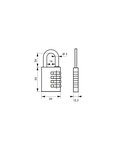 THIRARD - Cadenas à code Maxium Color Rouge  intérieur  aluminium  30mm - THIRARD