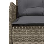 vidaXL Canapé de jardin avec coussins forme de L gris résine tressée