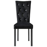 vidaXL Chaises à manger lot de 6 noir velours