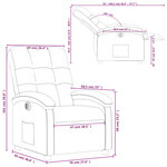 vidaXL Fauteuil inclinable électrique Vert foncé Tissu