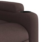 vidaXL Fauteuil de massage inclinable Marron foncé Tissu