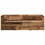 vidaXL Cadre de lit de jour avec tiroirs Bois ancien 90 x 190 cm