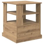 vidaXL Cabinet de chevet avec tiroir chêne artisanal 50 x 50 x 60 cm