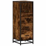 vidaXL Armoire de bain chêne fumé 35x37 5x100cm bois d'ingénierie