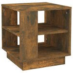 vidaXL Table basse chêne fumé 40x40x43 cm bois d'ingénierie
