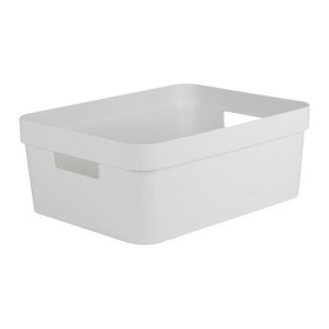 EDA PLASTIQUE Boîte de Rangement DECOR STONE Blanc - 12 L