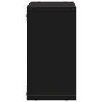 vidaXL Armoire murale 60x16x30 cm noir bois d'ingénierie