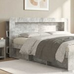 vidaXL Cabinet de Tête de Lit Gris béton Bois d’ingénierie